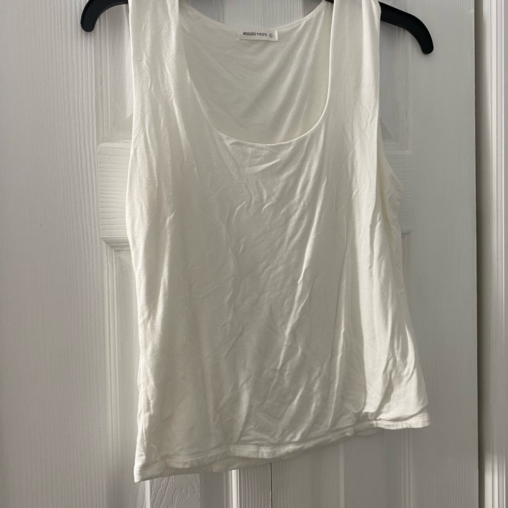 Wasabi+mint white top